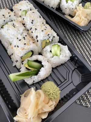 Veggie inside out roll  at Veganam in Leipzig