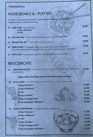 Hauptspeisen  at Veganam in Leipzig