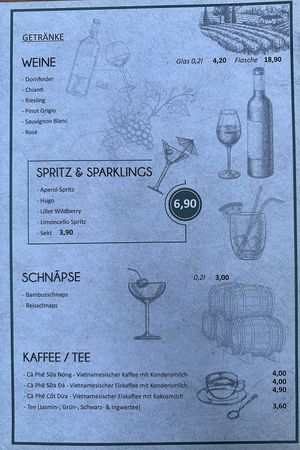 Getränkekarte, als vegane Ernährungsberaterin gerade ich generell von Alkohol ab!  at Veganam in Leipzig