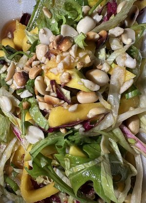 11, Mango Salat mit Lotuswurzeln, glutenfrei  at Veganam in Leipzig