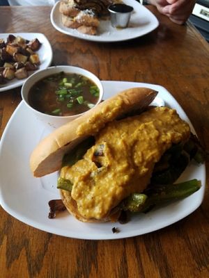 Vegan cheese steak sandwich at The Angry Baker - Olde Towne East in Columbus