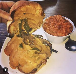 Vegan Philly Cheesesteak  at The Angry Baker - Olde Towne East in Columbus