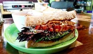 Tempeh sandwich at The Angry Baker - Olde Towne East in Columbus