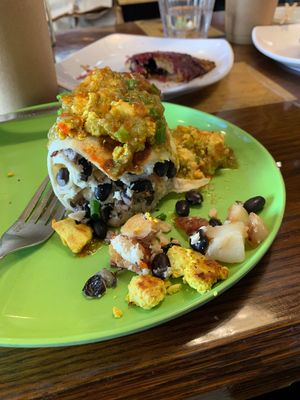 Fork and Knife Burrito made vegan at The Angry Baker - Olde Towne East in Columbus