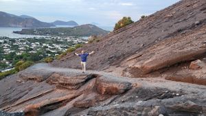 Climbing Vulcano at Eco Sailors in Lipari
