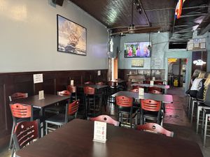 Lots of seating  at The Schooner Saloon in New Orleans