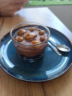 Mousse al cioccolato at Le Rouge-gorge Restaurant in Menton