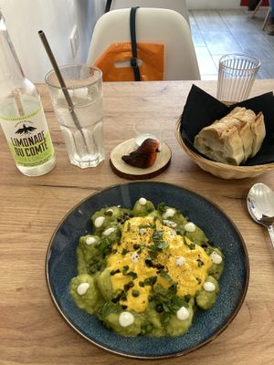 Gnocchi & 🍋🫚 limonade  at Le Rouge-gorge Restaurant in Menton