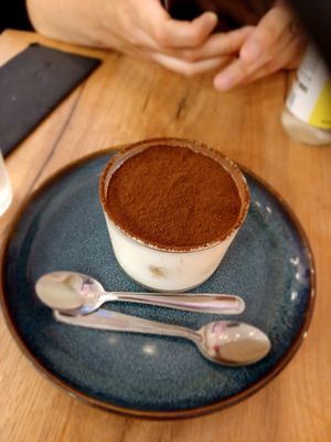 Tiramisu at Le Rouge-gorge Restaurant in Menton