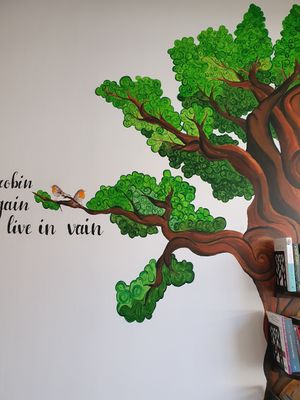 Interior at Le Rouge-gorge Restaurant in Menton