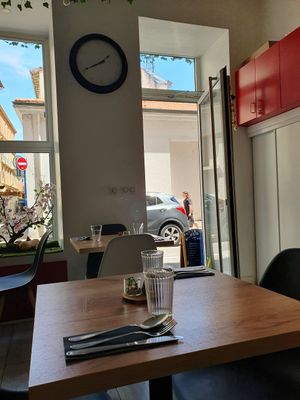Interior at Le Rouge-gorge Restaurant in Menton