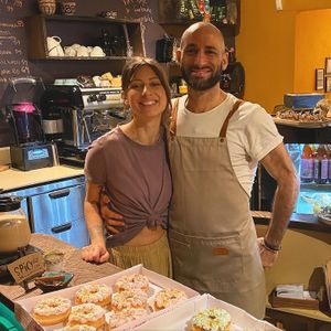 Owners 🧡  at Nomi the Karakal in Malmo