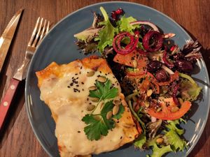 Lasagne at Nomi the Karakal in Malmo