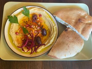 Really really tasty, the pita was soft and warm at Nomi the Karakal in Malmo