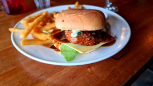 Kiev burger at Cornish Arms in Brunswick