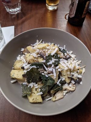 Vegan gnocchi at Cornish Arms in Brunswick
