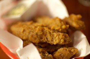 Vegan spicy chicken wings at Cornish Arms in Brunswick