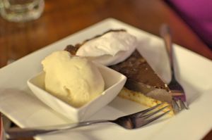 Chocolate macadamia tart at Cornish Arms in Brunswick