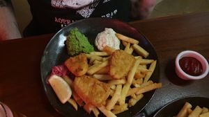 Fishless and Chips at Cornish Arms in Brunswick