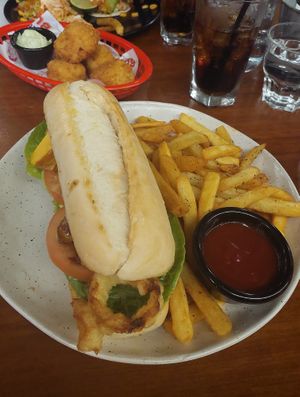 vegan philly cheesesteak & mac n cheese balls at Cornish Arms in Brunswick