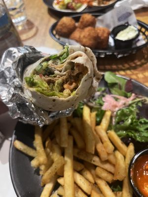 Inside of the souvlaki   at Cornish Arms in Brunswick