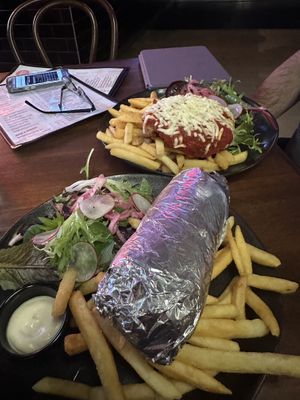 Vegan souvlaki and vegan Parma  at Cornish Arms in Brunswick