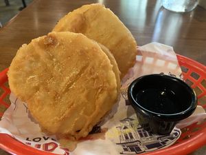 Potato cakes. Not great    at Cornish Arms in Brunswick