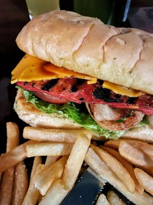 “Steak” sanga (only $20 on Wednesday nights)  at Cornish Arms in Brunswick