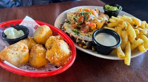 Mac and cheese bites and enchiladas   at Cornish Arms in Brunswick