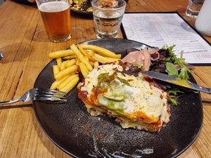 My half eaten schnitzel at Cornish Arms in Brunswick