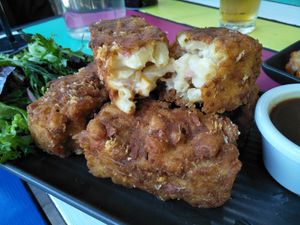 Mac n cheese bites  at Cornish Arms in Brunswick