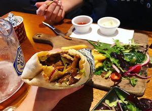 vegan Souvlaki at Cornish Arms in Brunswick