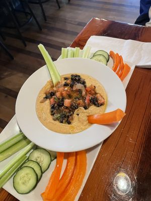 Hummus- huge appetizer   at Riff Raff Brewing Company in Pagosa Springs