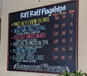 Some of their beers on tap at Riff Raff Brewing Company in Pagosa Springs