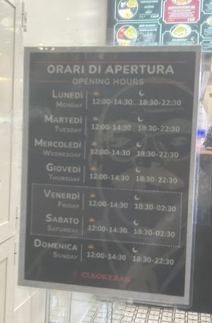 Orari di apertura   at Ciao Kebab in Padua
