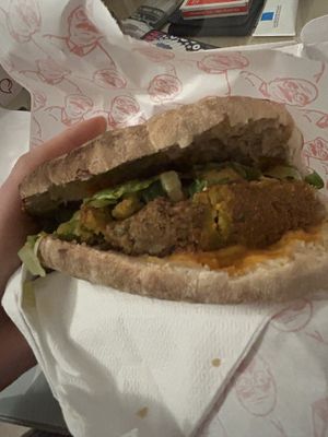 Panino falafel  at Ciao Kebab in Padua