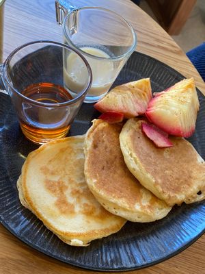 Sweet pancakes with cinnamon apples and vanilla sauce  at Nöje   in Brussels