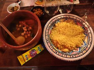 Couscous aux légumes at La Kasbah in Brussels