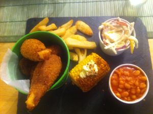 'KFC' bucket at Samphire Brasserie in Plymouth