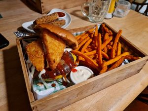 The hashtag burger at Samphire Brasserie in Plymouth