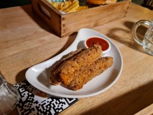 Brie stix at Samphire Brasserie in Plymouth