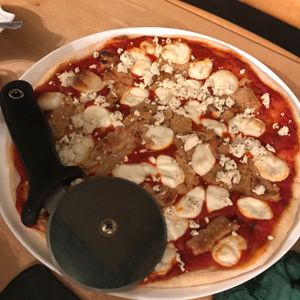 4 cheese pizza at Samphire Brasserie in Plymouth