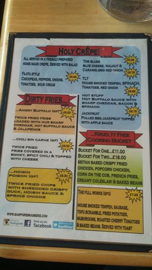 Menu 1 - November 2017 at Samphire Brasserie in Plymouth