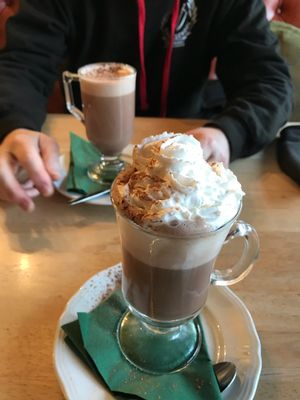 Almond milk hot chocolate  at Samphire Brasserie in Plymouth