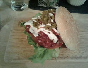 Bbq burger  at Samphire Brasserie in Plymouth