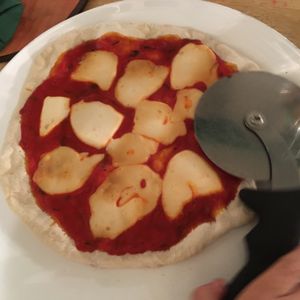 Cheese pizza for kids at Samphire Brasserie in Plymouth