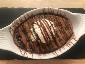 Cookie dough at Samphire Brasserie in Plymouth