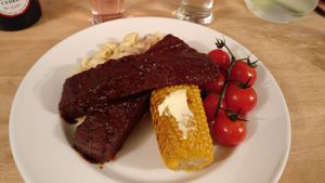 BBQ fibs at Samphire Brasserie in Plymouth