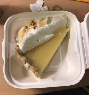 Lemon meringue pie at Samphire Brasserie in Plymouth