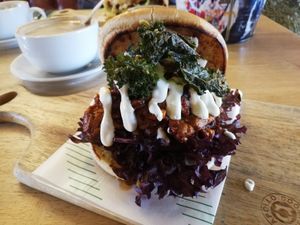 Don’t kale my vibe burger , really best burger in my life 🤤🍔
 at Samphire Brasserie in Plymouth